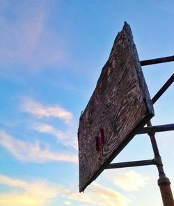 Low angle view of built structure against blue sky