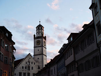 Low angle view of buildings in city