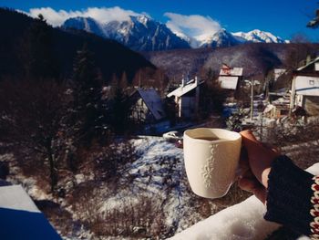 Woman in mountains