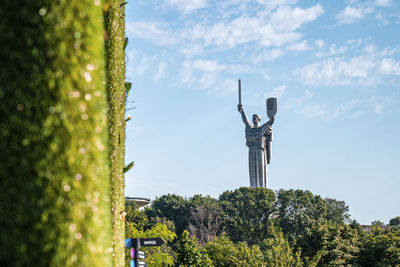 The motherland monument a famous monumental statue in kyiv