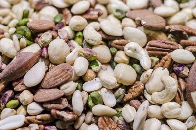 Full frame shot of various dried fruits