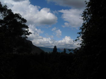 Scenic view of landscape against cloudy sky