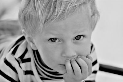 Close-up portrait of cute boy