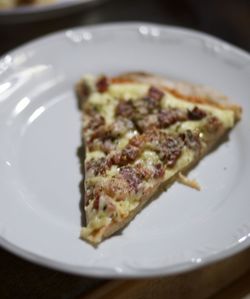 Close-up of served food in plate