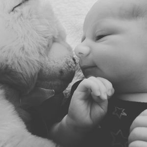 Close-up of baby sleeping