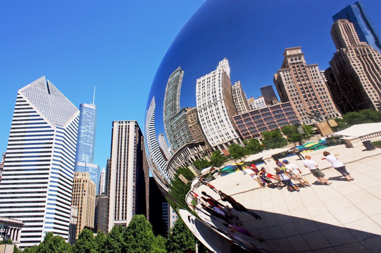 PANORAMIC VIEW OF SKYSCRAPERS