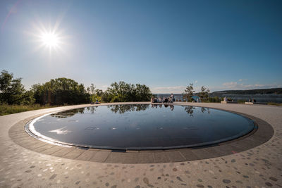 Sky platform of flughafen park. the highest point in the park. the inner circle, zürich, switzerland