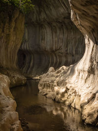 Rock formations in cave