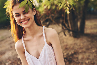 Portrait of a smiling young woman