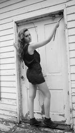 Portrait of young woman