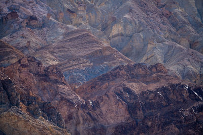 High angle view of rock formations