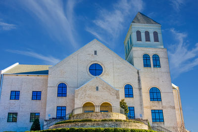 Low angle view of building against sky