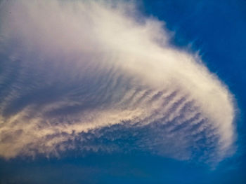 Low angle view of clouds in sky