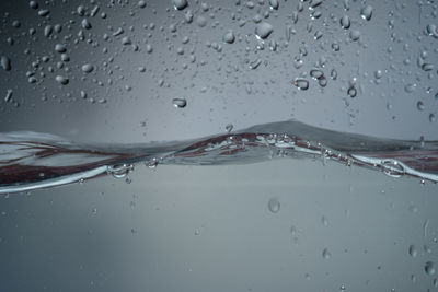 Full frame shot of wet glass