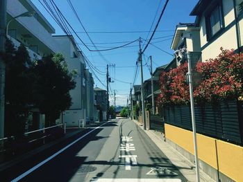 Railroad tracks in city