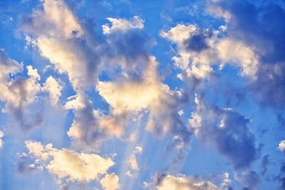 Low angle view of clouds in sky