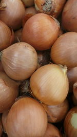 Full frame shot of onions for sale