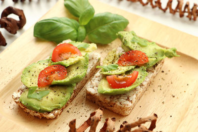 Close-up of avocado on table