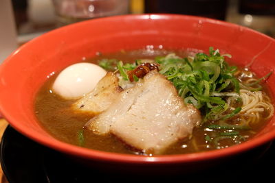 Close-up of served food