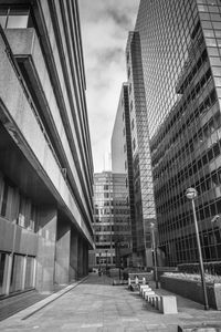 Street level view of billingsgate buildings, london, looking towards lower thames street