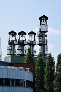 Low angle view of building against sky