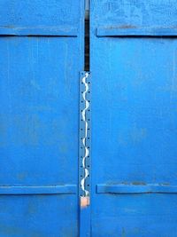 Full frame shot of blue door