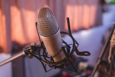 Close-up of microphone