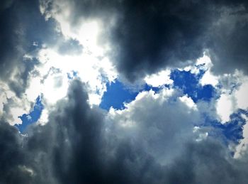 Low angle view of cloudy sky