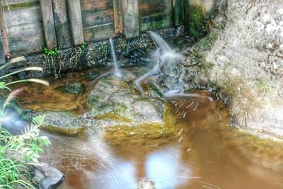 Scenic view of waterfall