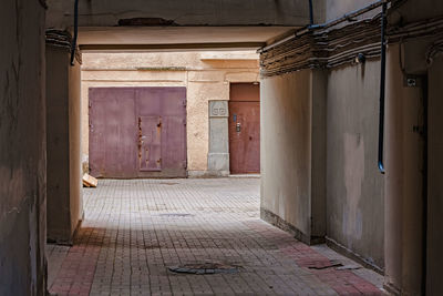 Entrance of abandoned building