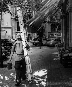 Person standing in city