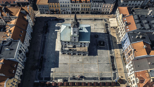 Low angle view of buildings in city