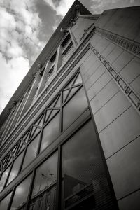 Low angle view of modern building against sky