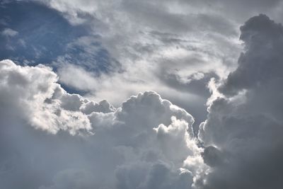 Low angle view of clouds in sky