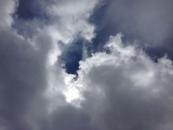 Low angle view of cloudy sky