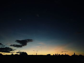 Scenic view of dramatic sky at night