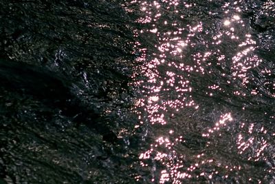 Full frame shot of rocks at night