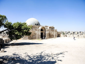 View of temple against clear sky