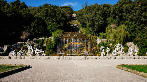 View of statue in garden