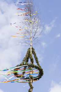 Low angle view of tree against sky