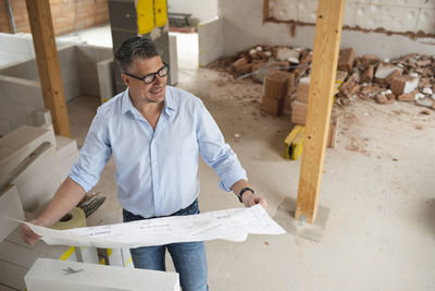 Man working at construction site