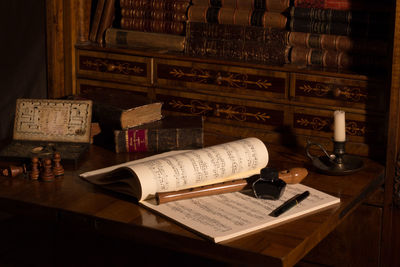 View of books in shelf