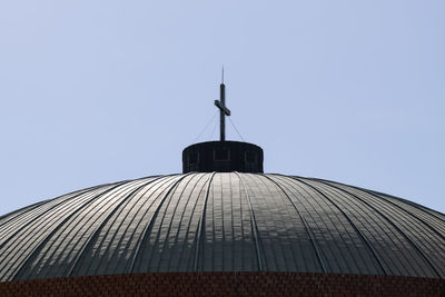 Low angle view of building against clear sky