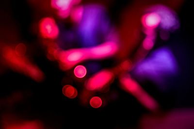 Defocused image of illuminated lights