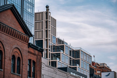 Low angle view of buildings against sky