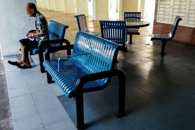 Empty chairs and tables