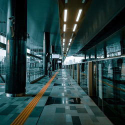 Empty corridor of building