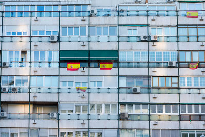 Facade building working class madrid, spain