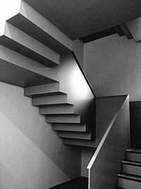 Low angle view of spiral staircase