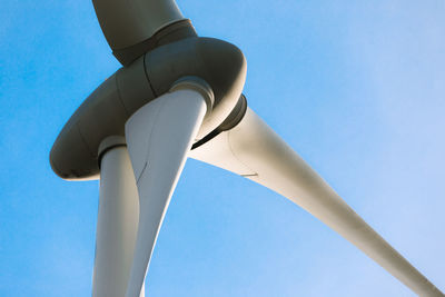 Low angle view of windmill against clear sky